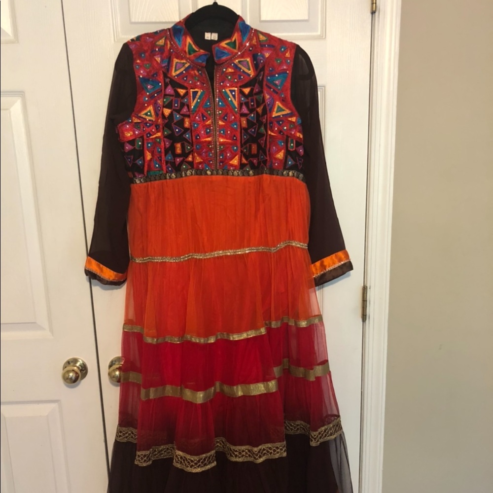 3 piece anarkali suit